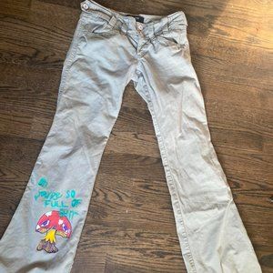 y2k handpainted cargo pants